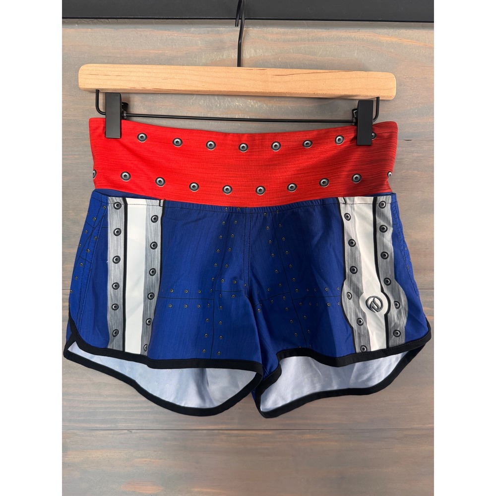 INKnBURN Womens Brave Shorts Red White Blue Patriotic Running Athletic Size S